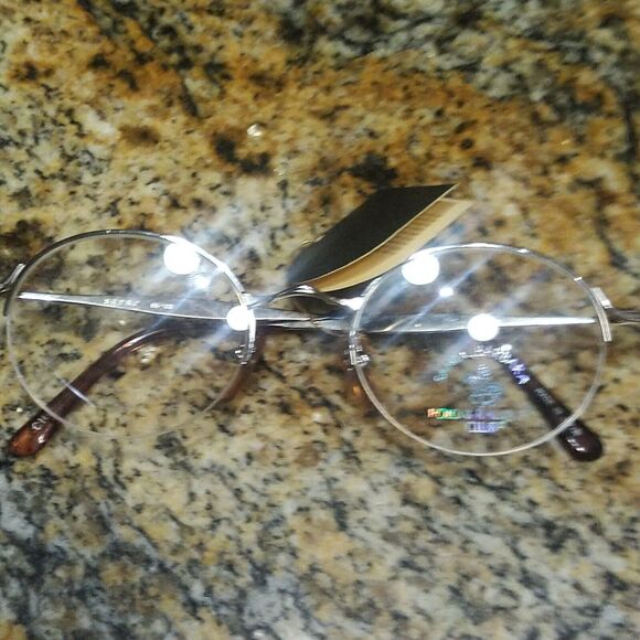 SANTA BARBARA POLO SB109 50 21 140 Gold Half Rim Frames Eyeglasses New - Picture 2 of 11